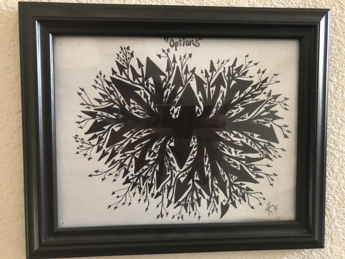 Options, an original piece of marker art by Aaron Houssian